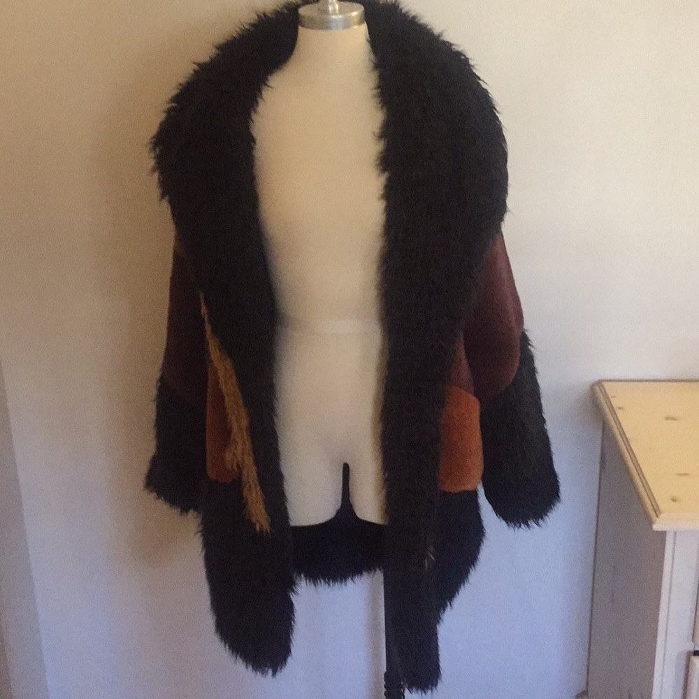 Faux Fur Multicolor Coat